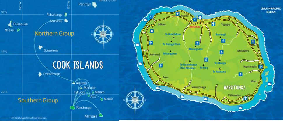 Cook island map